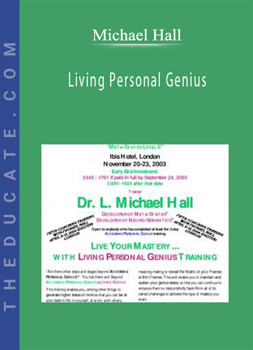 Michael Hall - Living Personal Genius