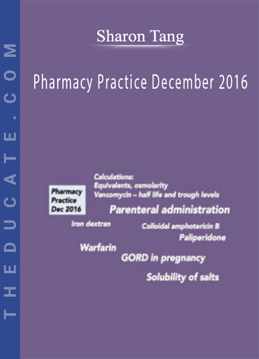 Sharon Tang - Pharmacy Practice December 2016