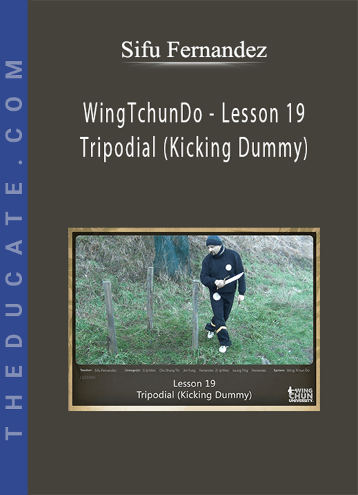 Sifu Fernandez - WingTchunDo - Lesson 19 - Tripodial (Kicking Dummy)