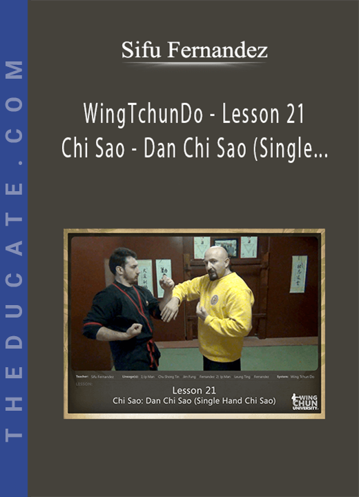 Sifu Fernandez - WingTchunDo - Lesson 21 - Chi Sao - Dan Chi Sao (Single Hand Chi Sao)