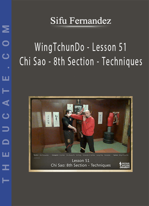 Sifu Fernandez - WingTchunDo - Lesson 51 - Chi Sao - 8th Section - Techniques