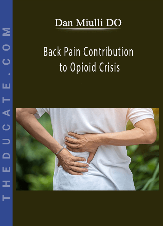 Dan Miulli DO - Back Pain Contribution to Opioid Crisis
